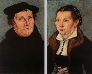 CRANACH, Lucas the Elder, Portraits of Martin Luther and Catherine Bore dfg